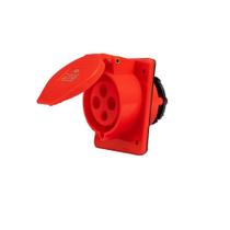 Tomada Embutir Industrial 3p+t 32a 6h 380v Vermelho