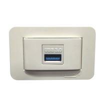 Tomada Embutir Móveis com 01 Usb Dados Branco 00010.24884446 (P) - Lumitek