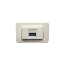 Tomada Embutir Móveis com 01 Usb Dados Branco 00010.24884446 (P) - Lumitek