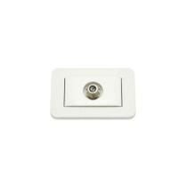 Tomada Embutir Móveis Tv (Coaxial) Branco 15000011 - Lumitek Tomada Embutir Móveis Tv (Coaxial) Branco 15000011 - Lumitek