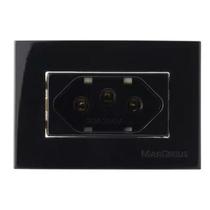 Tomada Embutir Móvel Mármore Drywall 3 Pinos 20a Preto Sleek Margirius Tomada Embutir Móvel Mármore Drywall 3 Pinos 20a Preto Sleek Margirius