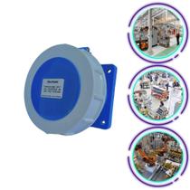 Tomada Embutir ul 3 P+ T 32 A 220/250V 9H Ip67