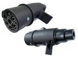 Tomada engante macho 7pinos redonda