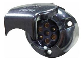 Tomada Engate 7 Polos Universal Fêmea Alumínio Dni8320