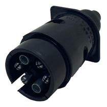 Tomada Engate Macho Preto - 6 Pinos
