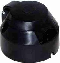 Tomada Engate Plástico 6 Polos Preta Fêmea