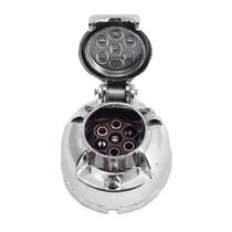 Tomada Engate Plástico 7 Polos Cromado Carros - Texas 4X4 Tomada Engate Plástico 7 Polos Cromado Carros - Texas 4X4