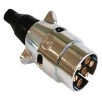 Tomada Engate Redonda 7 Pinos Aluminio Cromado Macho Tomada Engate Redonda 7 Pinos Aluminio Cromado Macho