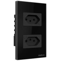 Tomada ets 1002 dupla smart wi-fi 10a preto intelbras