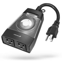 Tomada externa com temporizador duplo à prova d'água Fosmon 15A 125V