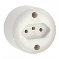 Tomada Externa Fame 2 Polos +Terra 10A Branca