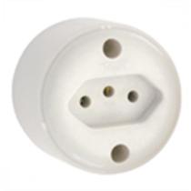 Tomada Externa Fame 2 Polos +Terra 10A Branca Tomada Externa Fame 2 Polos +Terra 10A Branca