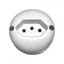 Tomada Externa Flp 2P+T. 10A Branca - Kit C/10 Pecas