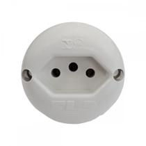 Tomada Externa Flp 2P+T. 20A Branca - Kit C/10 Pecas