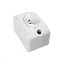 Tomada Externa Perlex 2 Polos +Terra 10A Retangular Branca 711Brc/10 - Kit C/10