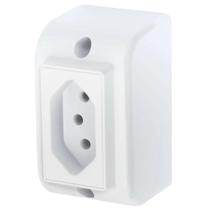 Tomada Fame 2P+T 10A/250V Nova Sobrepor - 2549 Tomada Fame 2P+T 10A/250V Nova Sobrepor - 2549