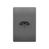 Tomada Fame Habitat Onix 2p+t 20a Com Placa 4x2 Onix Tomada Fame Habitat Onix 2p+t 20a Com Placa 4x2 Onix