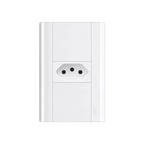 Tomada Fame Modulare 2p+t 20a Com Placa 4x2 Branco Tomada Fame Modulare 2p+t 20a Com Placa 4x2 Branco