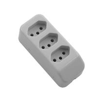 Tomada Fame Pad Móvel Múltipla Tripla 2P+T 20A Cinza 3136