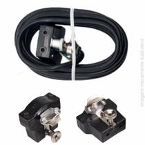 Tomada femea 2 pinos corte km u-069c com cabo