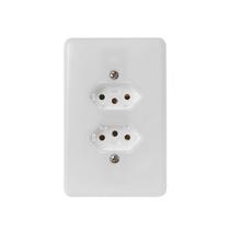 Tomada Fixa de Emb Bipolar 2 Tomadas 2P + T 10A 250V Ilumi Tomada Fixa de Emb Bipolar 2 Tomadas 2P + T 10A 250V Ilumi