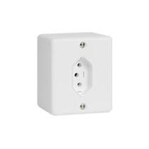 Tomada Fixa de Sobrepor Bipolar 2P + T 20A 250V Branca - Ilumi