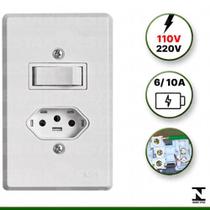 Tomada fixa embutir bipolar 2p+t 20a/250v stylus ilumi - ILUME