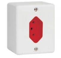 Tomada fixa sobrepro biv 2p+t 20a - 250v- vermelho - ilumi box br