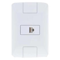 Tomada Fone Americano RJ11 - Conjunto Linha Aria Tramontina - Branco - Modular - Fixação Facilitada