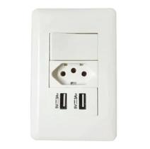 Tomada Fonte Usb De Parede Duo Universal