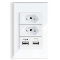 Tomada Fonte Usb De Parede Duplo Universal Carregador Usb Casa Carrega Tablet celular