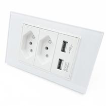 Tomada Fonte Usb De Parede Duplo Universal Carregador Usb Casa Carrega Tablet celular Tomada Fonte Usb De Parede Duplo Universal Carregador Usb Casa Carrega Tablet celular