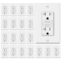 Tomada GFCI ELECTECK 20 A resistente às intempéries com LED, pacote com 20 Tomada GFCI ELECTECK 20 A resistente às intempéries com LED, pacote com 20