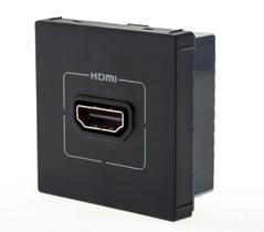 Tomada hdmi 2 mod preta 615092pt pial plus +