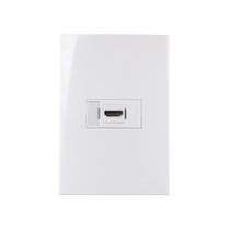 Tomada HDMI MarGirius Sleek com Placa 4x2 Branca