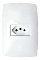 Tomada Home 10A com Placa Horizontal Branca - B.lux Tomada Home 10A com Placa Horizontal Branca - B.lux