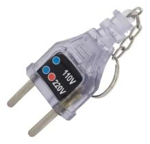 Tomada Identificador Tensão Voltagem para 110/220V Chaveiro Tomada Identificador Tensão Voltagem para 110/220V Chaveiro