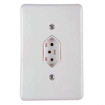 Tomada Ilumi 2 Polos + Tomada com Placa Stylus 10A 250V 4x2