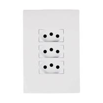 Tomada Ilumi I9 Monobloco Tripla 2P+T 20A 250V com Placa