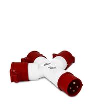 Tomada Industrial 1 Entrada e 3 Saídas - 3P+T 380Vca/32A - 6H