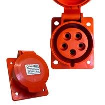 Tomada Industrial 3P+N+T 32a Decorlux 6h 380/415v Vermelho