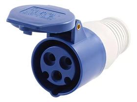 Tomada Industrial De Acoplamento 2p+t 220v 16a Ip44 Cor Branco/azul