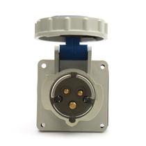 Tomada Industrial de Embutir Negativa IP67 2P+T 16A 220V PA3046/N STRAHL Tomada Industrial de Embutir Negativa IP67 2P+T 16A 220V PA3046/N STRAHL