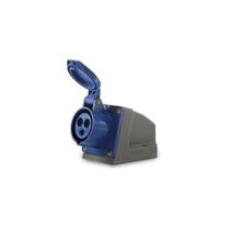 Tomada Industrial de Parede 2P+T Azul 220vca 32a Soprano