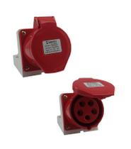 Tomada Industrial de Sobrepor / Parede - 380V - Vermelho Tomada Industrial de Sobrepor / Parede - 380V - Vermelho