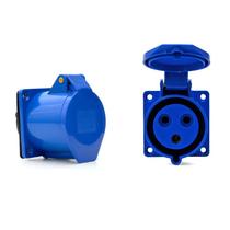 Tomada Industrial Embutir Padrão 2P+T 32a Rohdina 6h IP44