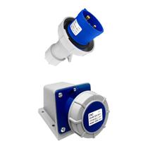 Tomada Industrial Emenda Macho E Femea 220V 2P + Terra 32A Tomada Industrial Emenda Macho E Femea 220V 2P + Terra 32A