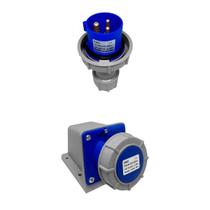 Tomada industrial macho e femea 2p + terra 16a 220 v