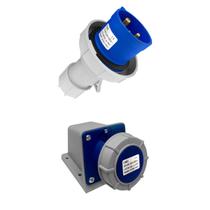 Tomada industrial macho e femea 2p + terra 32a 220 v