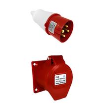 Tomada industrial macho e femea 3p + terra 32a 380 v